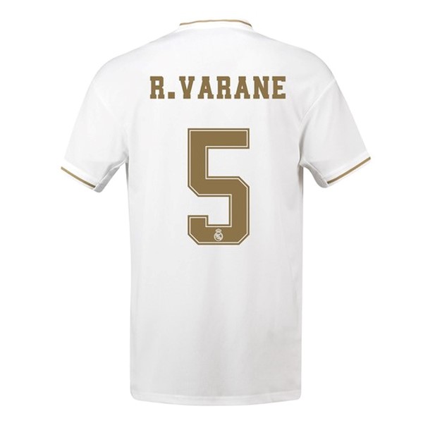Camiseta Real Madrid NO.5 Varane 1ª 2019/20 Blanco